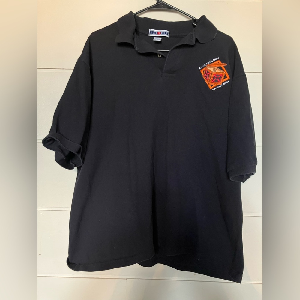 Men’s black XL polo shirt